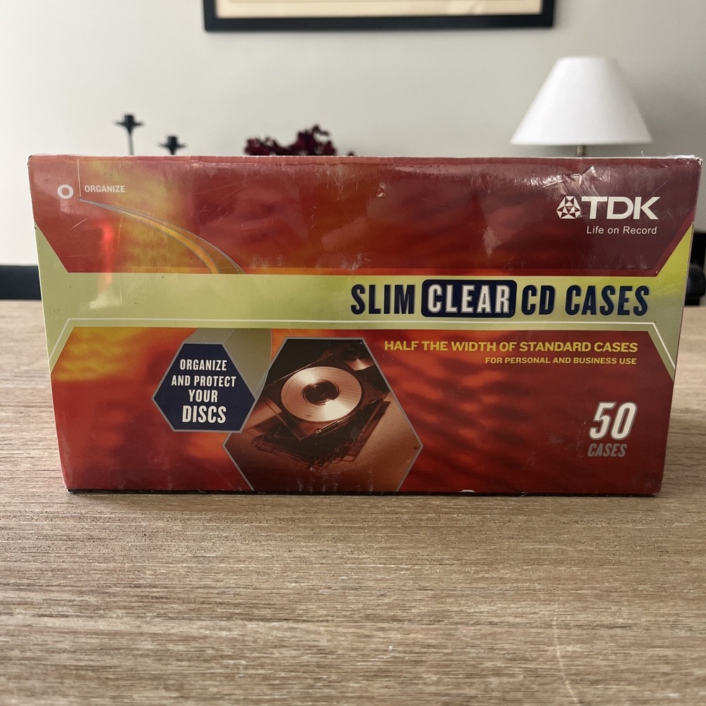 TDK Slim Clear Jewel Cases 50 Pack: New Factory Sealed Package in perfect Cond.